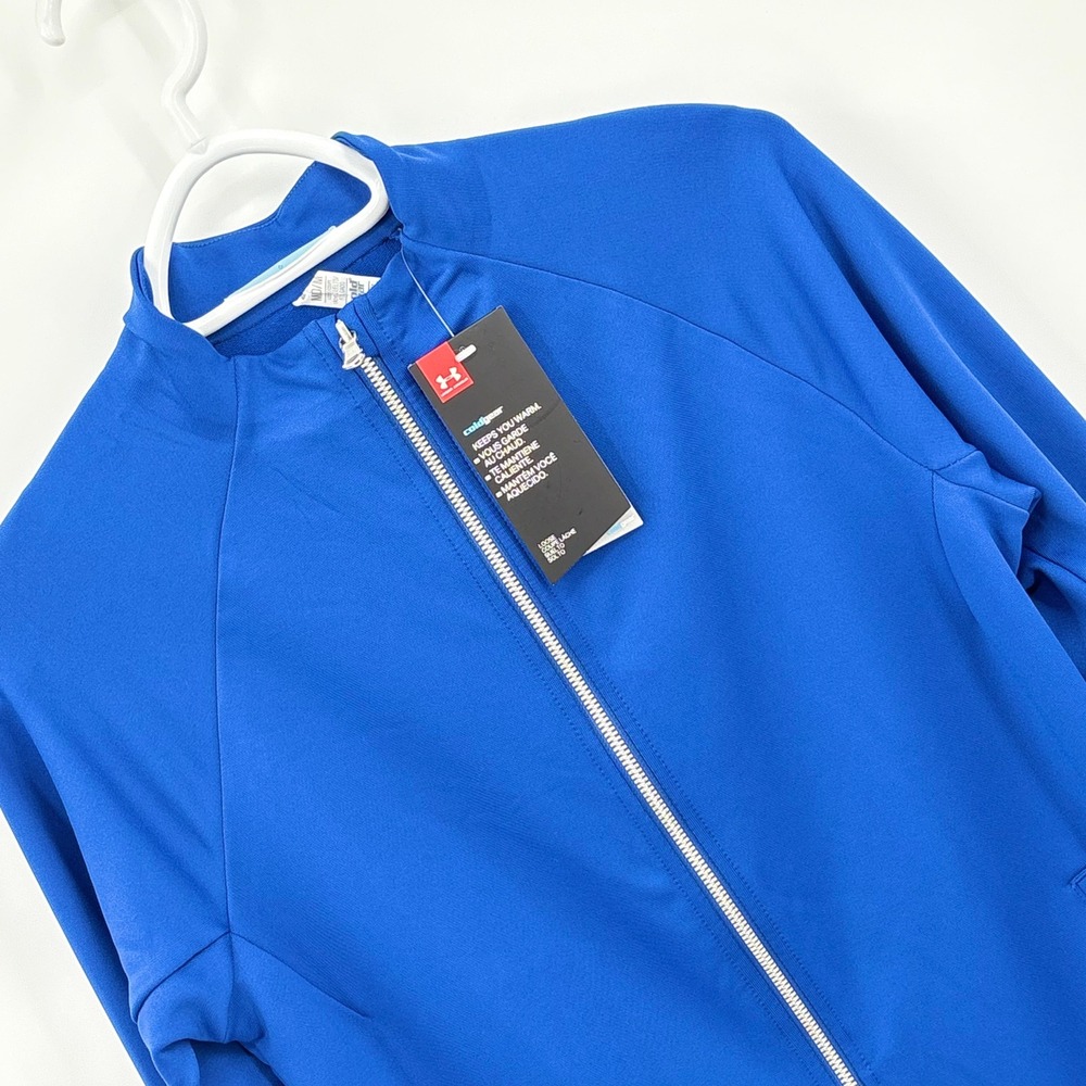 Under Armour ColdGear Royal Blue Full Zip Jacket UW1294 Mens Medium Loose Fit